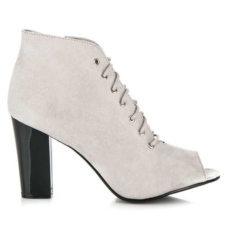 Vinceza Zavázané boty s otevřenou špičkou šedá