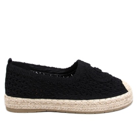 Prolamované espadrilky Dagonei Black černý