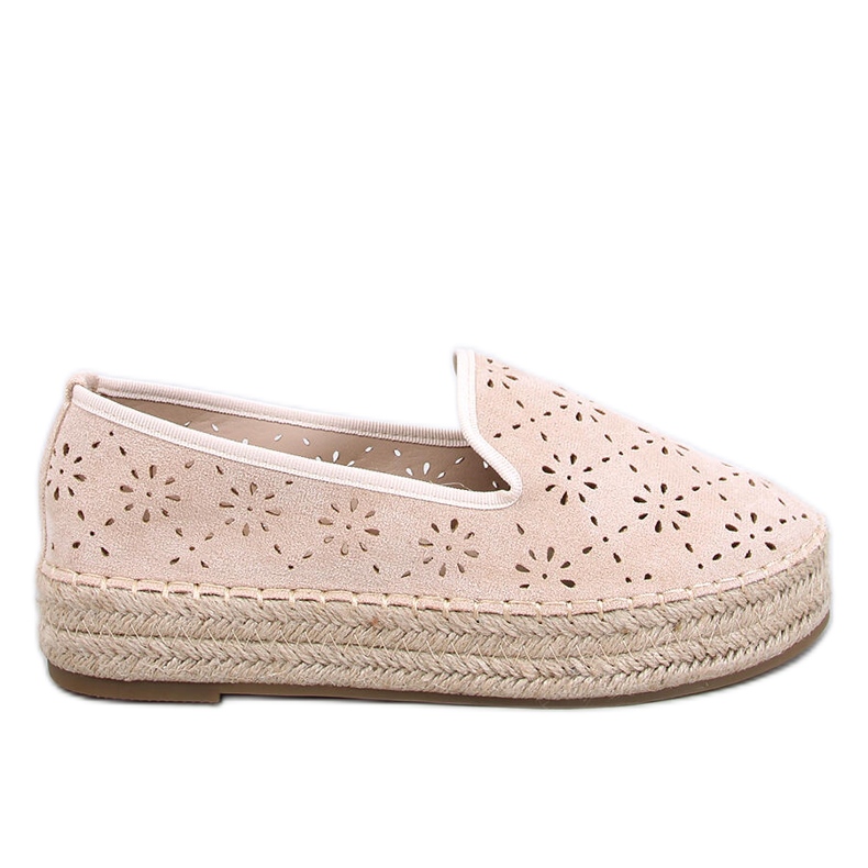 Prolamované espadrilky Rigois Beige béžový