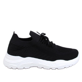 Ponožkové sportovní boty Jaussa BLACK/WHITE černý