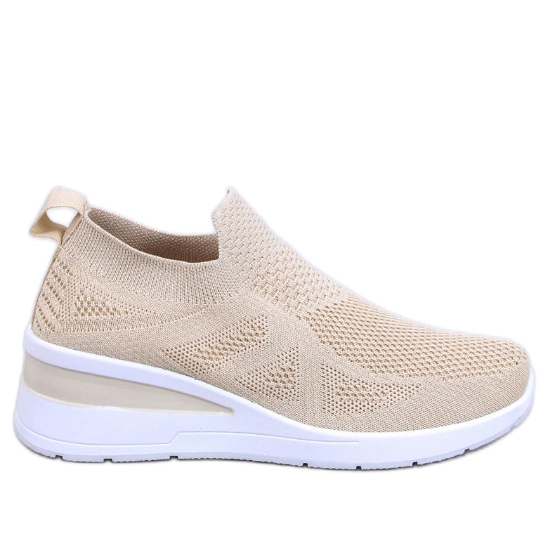 Ponožkové tenisky na klínku Bayol Beige béžový Ponožkové tenisky na klínku Bayol Beige béžový