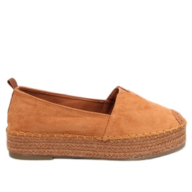 Espadrilky se silnou podrážkou Poulain Camel hnědý