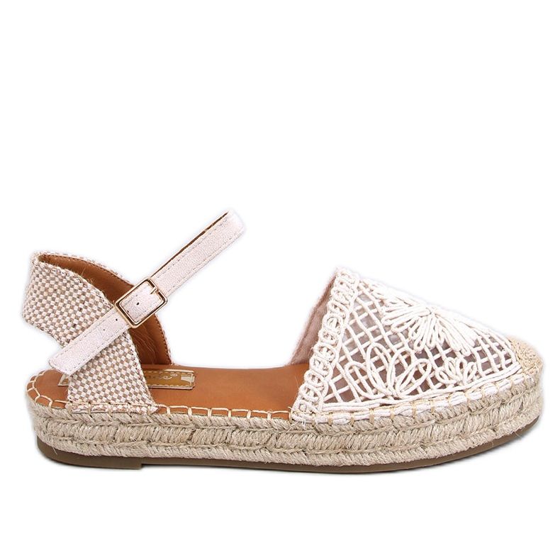 Prolamované espadrilkové sandály Premat Beige béžový Prolamované espadrilkové sandály Premat Beige béžový
