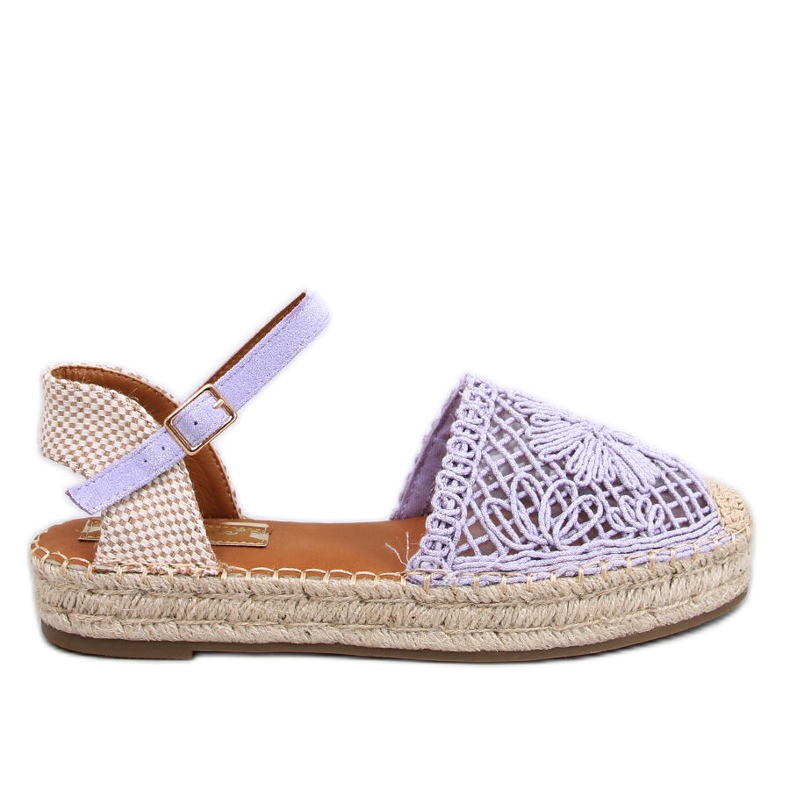 Prolamované espadrilkové sandály Premat Purple fialový Prolamované espadrilkové sandály Premat Purple fialový