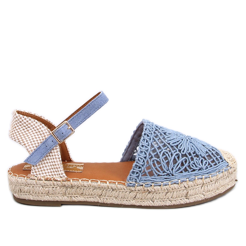 Prolamované espadrilkové sandály Premat Denim Blue modrý