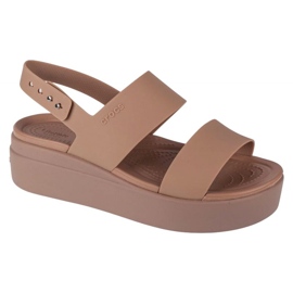 Sandály Crocs Brooklyn Low Wedge 206453-2EL béžový