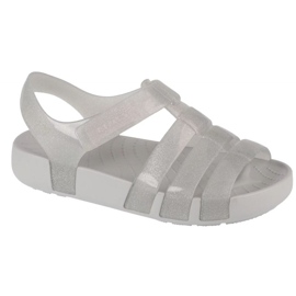 Dětské sandály Crocs Isabella Glitter 209836-0IC bezbarvý Dětské sandály Crocs Isabella Glitter 209836-0IC bezbarvý