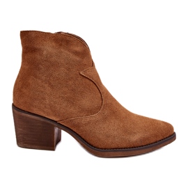 S.Barski Semišové kovbojské boty se zipem D&A SN622-29 Camel hnědý S.Barski Semišové kovbojské boty se zipem D&A SN622-29 Camel hnědý