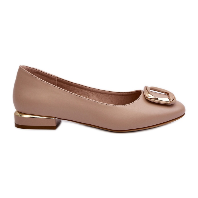 Baleríny s přezkou Sergio Leone BL203 Beige béžový