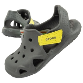 Crocs Swiftwater 204021-08I pěnové sandály zelené zelený