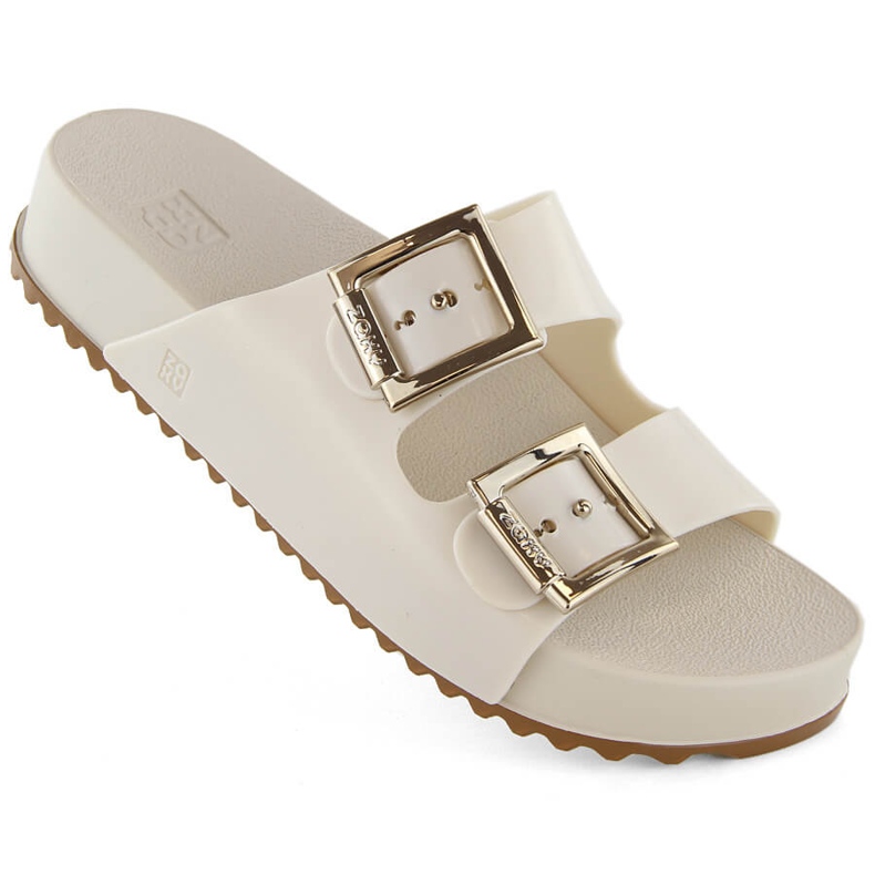 Pohodlné dámské pantofle, vonné, pružná guma Ekri Zaxy NN285058 béžový