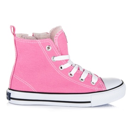 American Club Vysoké tenisky pro dívky růžový American Club Vysoké tenisky pro dívky růžový