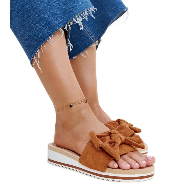 Mikhaily hnědé muly na nízkém podpatku hnědý