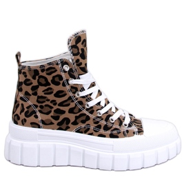 Vysoké tenisky Tiger Leopard hnědý