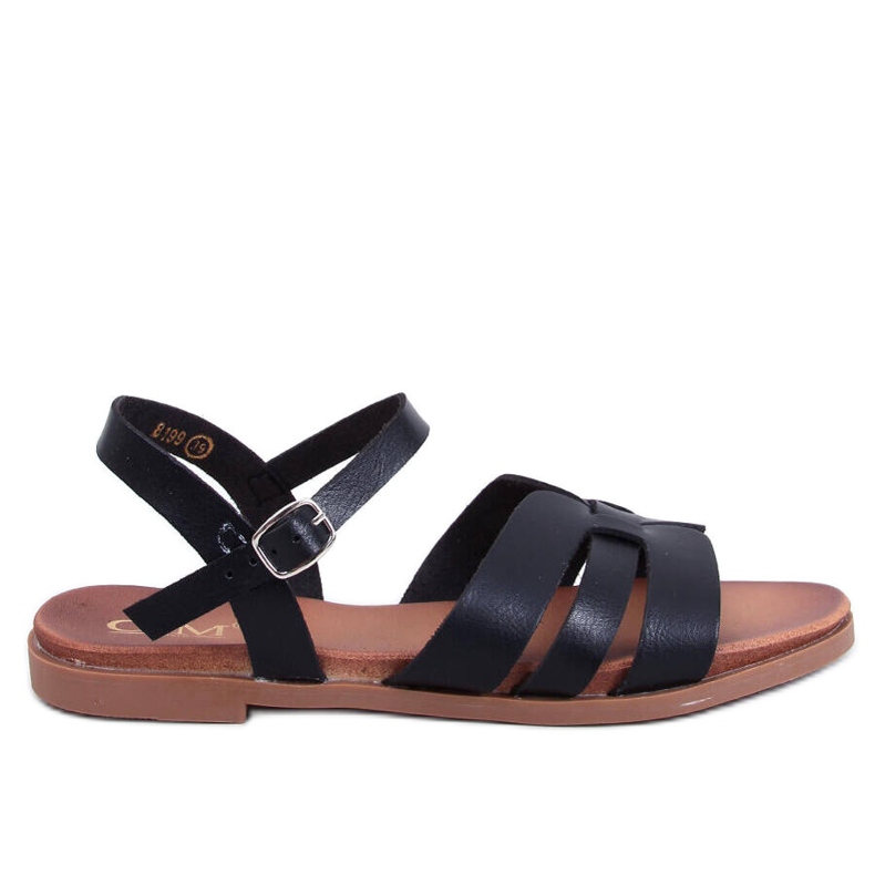Dámské ploché sandály Manzo Black černá