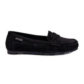 Dámské eko semišové mokasíny Big Star NN274929 Memory Foam System Black černý