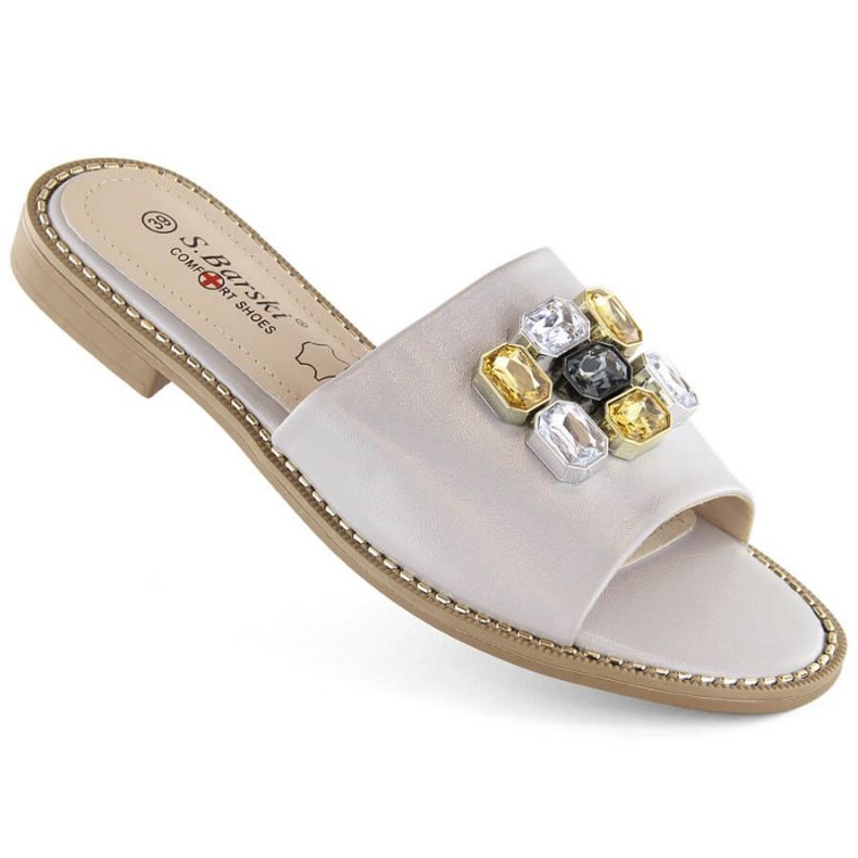 Stříbrné žabky S.Barski W OLI262B se zirkony