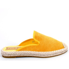 Dámské pantofle Carmen Yellow espadrilles žlutá