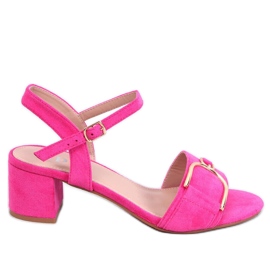 Sandály Parisy Fuchsia na nízkém podpatku růžový