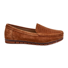 Semišové dámské mokasíny Camel S.Barski LR755 hnědý