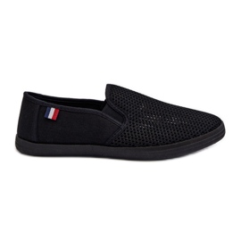 Pánské prolamované tenisky Sneakers Black Koboru černý
