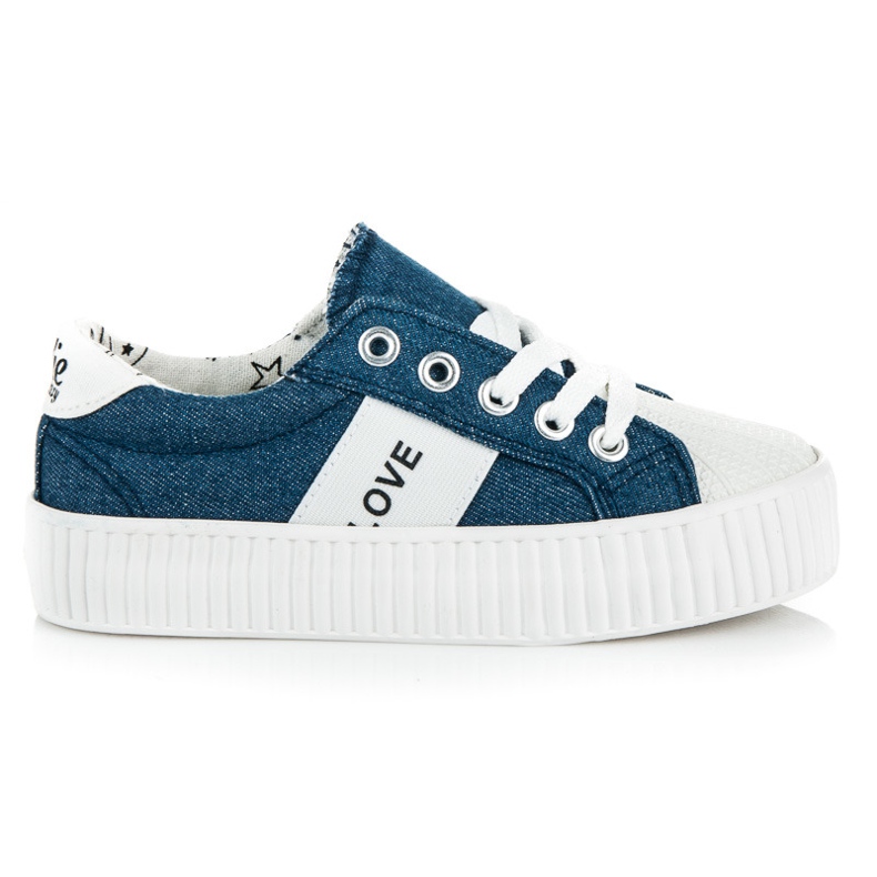 Kylie Dětské tenisky Love &amp; Peace modrý