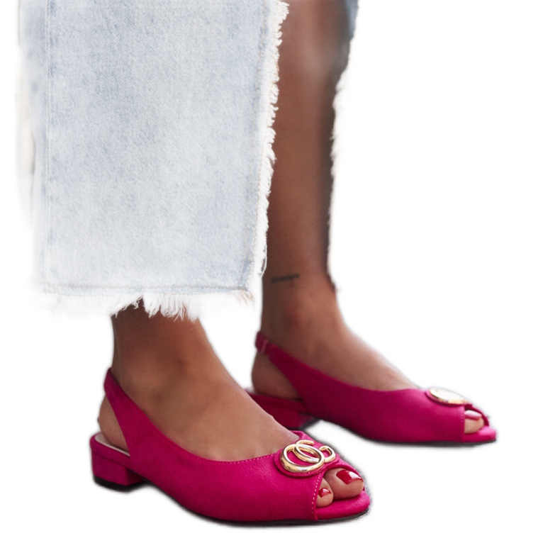 Sandály z kožené stélky Warda růžový