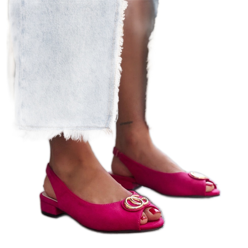 Sandály z kožené stélky Warda růžový