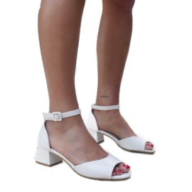 Sandály na vysokém podpatku s koženou vložkou Sirin béžový
