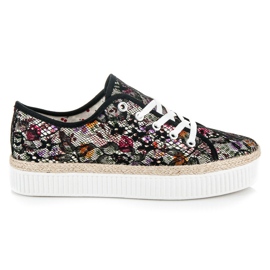 Kylie Krajkové espadrilky s květinami vícebarevný Kylie Krajkové espadrilky s květinami vícebarevný