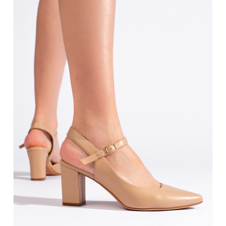 Stylové dámské béžové lodičky Sergio Leone béžový