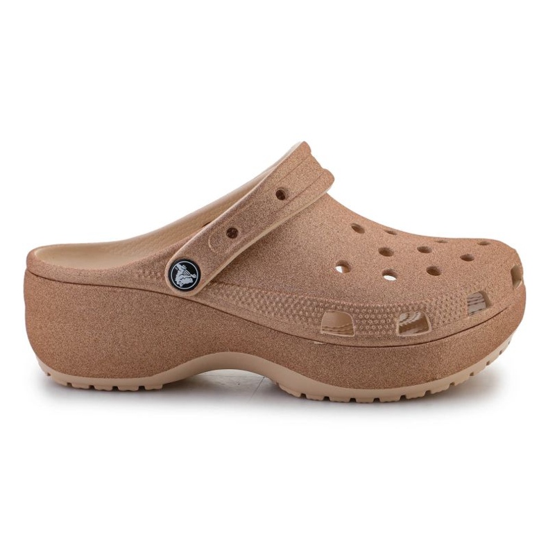 Žabky Crocs Classic Platform Glitter Clog 207241-2DS hnědý