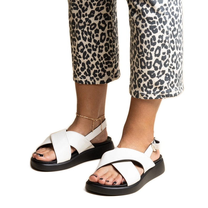 Bílé sandály na platformě Burnet bílý