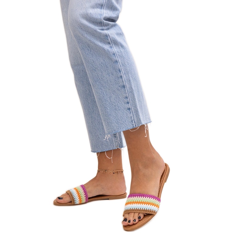 Různobarevné vyšívané sklíčka Marika vícebarevný