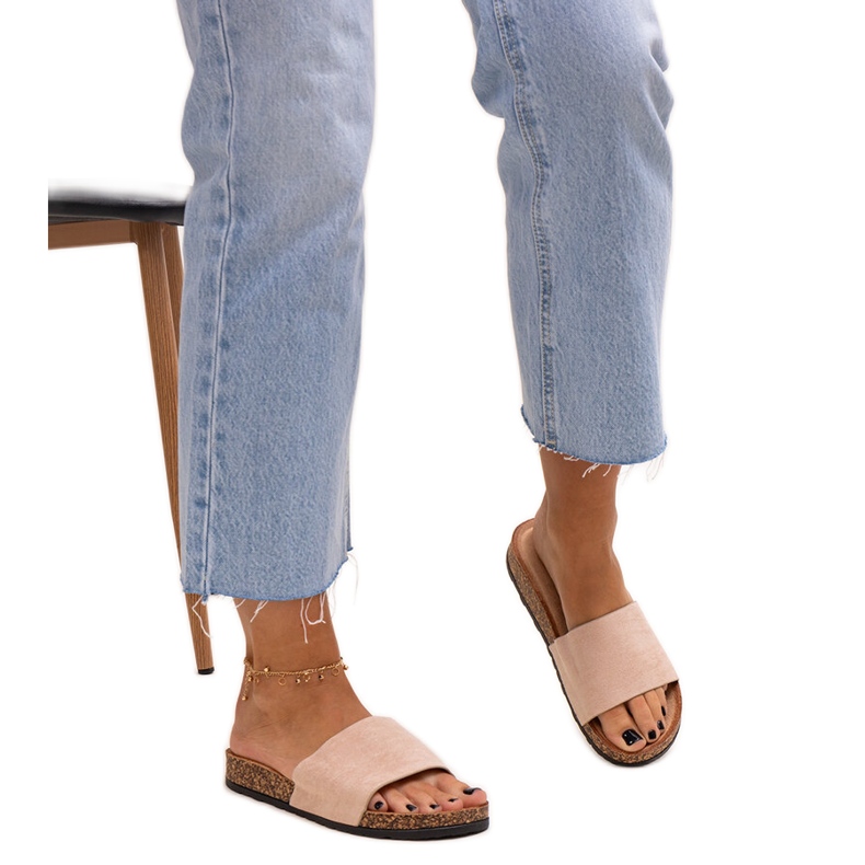 Klasické žabky s korkovou podrážkou Matilte béžový