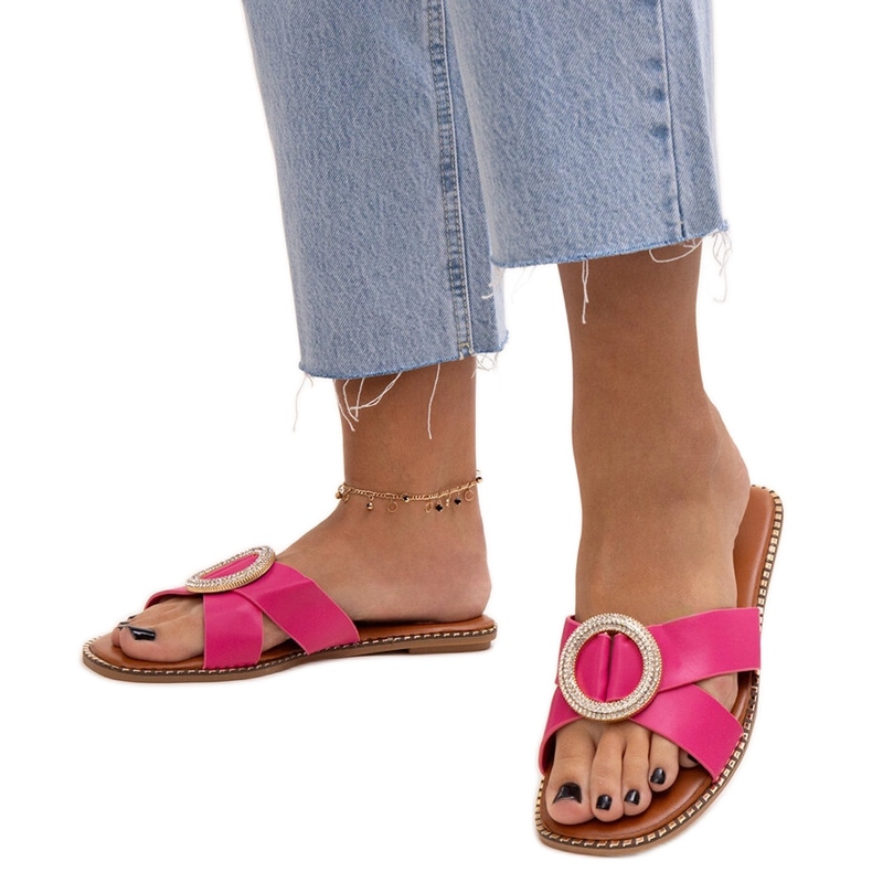 Čepice zdobené zirkonovou sponou Salimba růžový