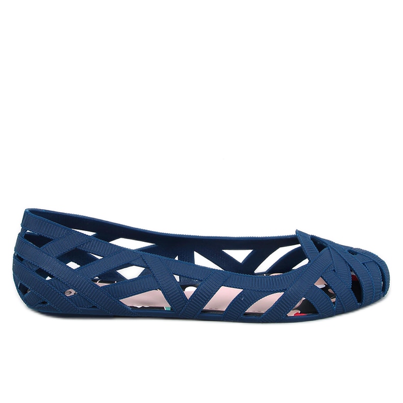 Prolamované balerínky Meliski Chassa Navy modrý