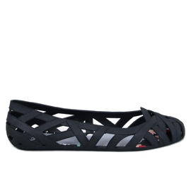 Prolamované balerínky Meliski Chassa Black černý