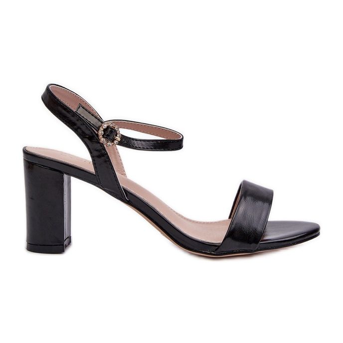 Černé sandály na vysokém podpatku Glindra černá