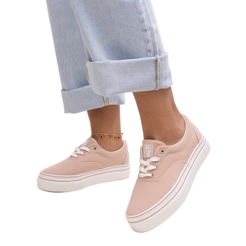 Růžové tenisky Big Star LL274229 růžový