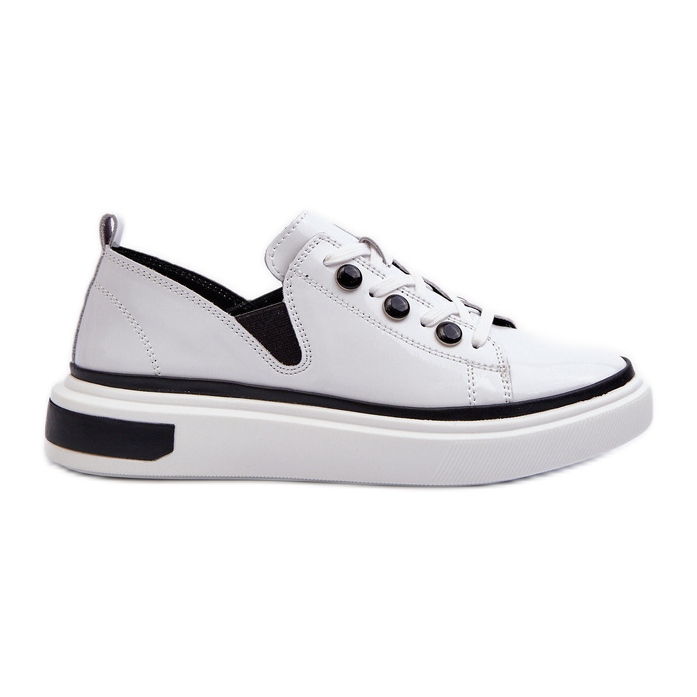 S.Barski Lakované dámské tenisky D&amp;A LR535 bílé bílý