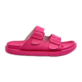 Lehké dámské pěnové žabky s přezkami Big Star NN274A754 Fuchsia růžový