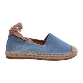 Modré vázané džínové espadrilky Ismanne modrý Modré vázané džínové espadrilky Ismanne modrý