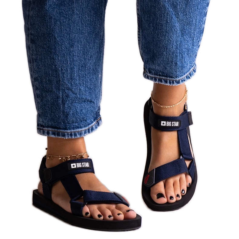 Námořnické modré sportovní sandály Big Star DD274A283 modrý