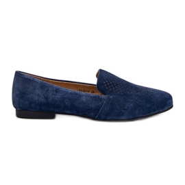 S.Barski Semišové Pohodlné mokasíny Navy Blue Giovana modrý S.Barski Semišové Pohodlné mokasíny Navy Blue Giovana modrý