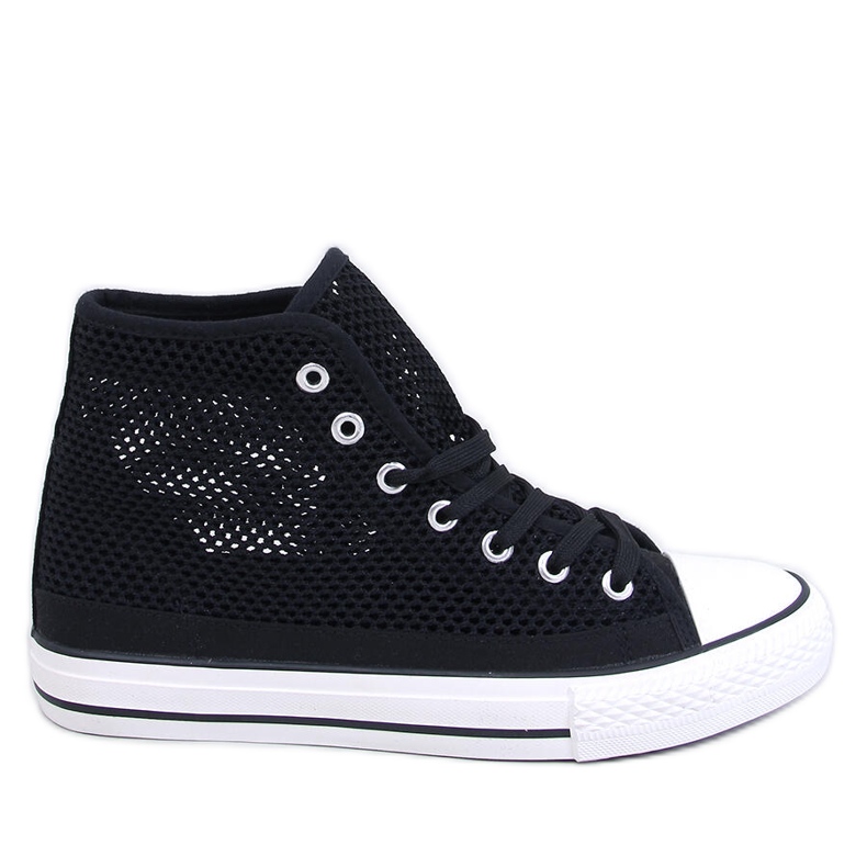 Prolamované vysoké tenisky Mousse Black černá Prolamované vysoké tenisky Mousse Black černá