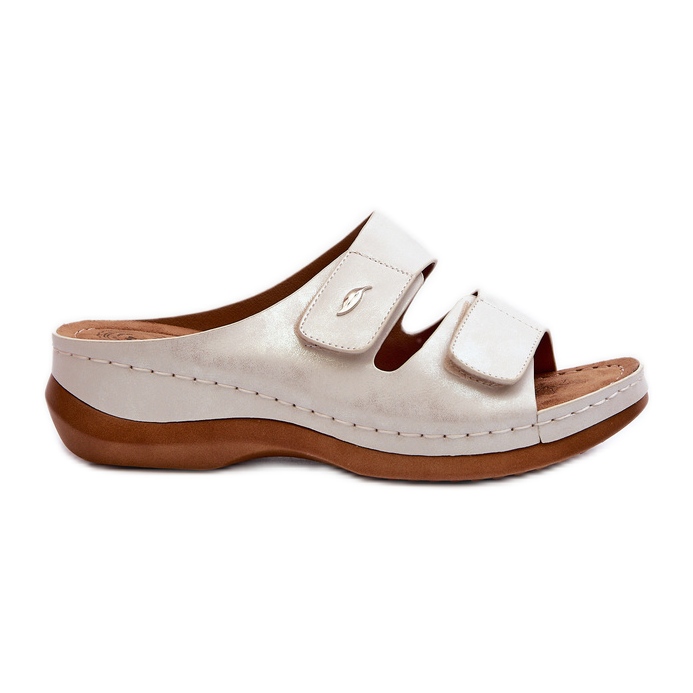 Lehké dámské žabky vyrobené z eko kůže Silver Frellia stříbrný