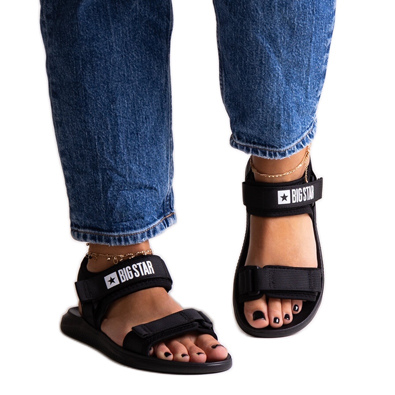 Černé sportovní sandály Big Star HH274A024 černá