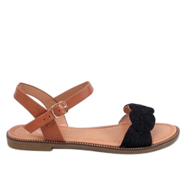 Ploché sandály Tavani Black černý