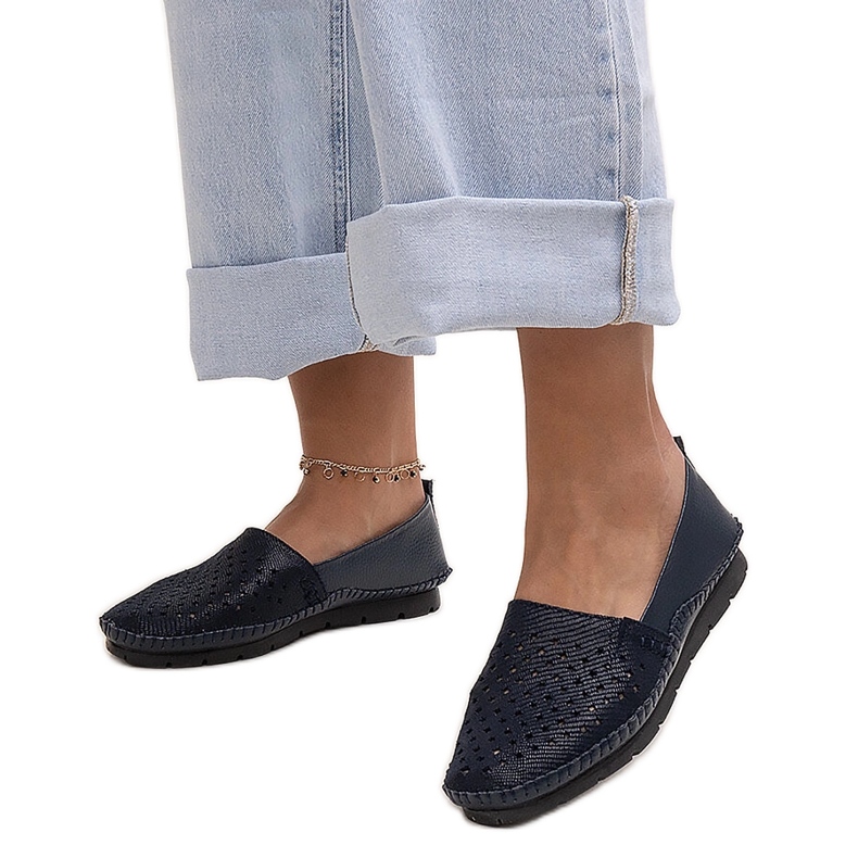 Evento Kožené boty v námořnické modré barvě Antonea modrý